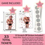 Cute Bridal Shower Games - Scratch Off Bridal Shower Game.Funny Bachelorette Party Games - Who Has The Groom - 33 Sheets-Pink