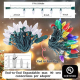C9 Soft Twinkle Lights, 25 Led 17Ft Calming Christmas Lights, Waterproof Connectable Strawberry String Light For Indoor