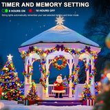 124 Ft 380 Led String Lights Outdoor Indoor, Christams String Lights Waterproof 8 Modes & Timer, Fairy Lights Plug In Fo