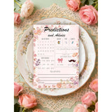 30Pcs Spring Wildflower Baby Shower Games, Floral Predictions And Advice Game, Gender Reveal Game, Baby In Bloom Baby Shower Decorations