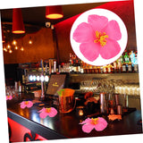 10 Pieces Artificial Hibiscus Flower Faux Tropical Flowers Pink Fake Hibiscus Flowers Vivid Plumeria Flowers For Hawaii Luau Summer Tableto Party Supplies Diy Decoration