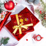 Christmas Wrapping Paper, Holographic Red Snowflake Design Gift Wrapping Paper Suitable For Christmas, Mini Roll (17 Inch X 32.8 Feet)