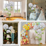 3Pcs Hydrangea Artificial Flower Decorations, Giant Flowers Wedding Decorations For Reception For Baby Shower Birthday Christmas Party Banquet Backdrop Shop Window Display Props (White)