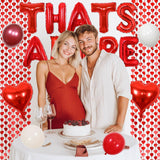 That'S Amore Bridal Shower Decorations Red That'S Amore Foil Balloons Heart-Shaped Fringe Curtain And Balloon Garland Arch Kit For Italian Theme Bridal Shower Bachelorette Party Wedding Supplies