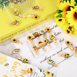 51Pcs Don'T Say Baby Shower Game Favor Yellow Bee Sunflower Wooden Sign With 50 Cute Clothespin For Summer Gender Reveal Party Supplies