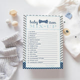 Bow Tie Baby Shower Word Scramble Game - 25 Pack - Fun Baby Boy Shower Games - Little Man Party Designs - Unique Icebreaker & Decor Ideas