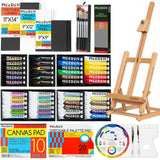 72Pcs Deluxe Acrylic Paint Set, Artist Painting Kit With Beech Wood Tabletop Easel, 48 Colors X 22Ml Acrylic Painting Set, Canvas, Paint Brushes, Art Supplies For Adults, Beginners