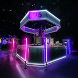 6 Pack 4FT RGB Tube Lights Rechargeable DJ Neon Light Bars with Stands Case for Stage Party