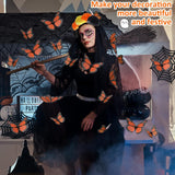 80 Pcs Artificial Marigold Flowers Monarch Butterfly Decorations Kit Dia De Los Muertos Decor Day Of The Dead Decorations Include 20 Fake Butterflies For Crafts 60 Marigold Flowers For Diwali Mexican