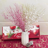 Christmas Artificial Glitter Berry Stem Decorations Decorative Bead Sticks Xmas Picks Glittery Twigs Branches For Christmas Tree Wreath Gift Vase Decor Party Ornaments Blue 24 Pcs