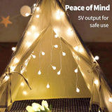 Fairy Curtain Lights, Usb/Battery Powered Ball Icicle Light 13Ft 96 Led Globe String Hanging Lights For Bedroom Dorm Wed