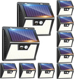 10 Pack Solar Motion Sensor Lights Waterproof Outdoor Security Lights for Garden Yard Fence
