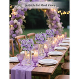 Peony Flower Balls Centerpieces: 2Pc 9.5 Inch Lilac Fake Peony Floral Arrangement Bouquet Wedding Dinning Table Decoration Easy Use Artificial Silk Kissing Ball Home Party Decor