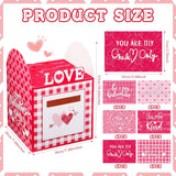 Valentines Day Card Box With 36 Sea Ocean Animals Cards Pink Heart Valentines Mailbox Boxes Set For Exchange Gifts Party Favors Supplies(Pink Heart)