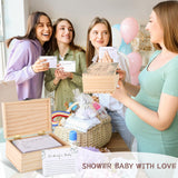 60 Pcs Baby Shower Advice Cards For Parents To Be Advice And Wishes Cards Wooden Box Baby Shower Game Party Decorations