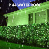 Christmas Net Lights, 360 Led 12Ft X 5 Ft Transparent Wire Waterproof Connectable String Lights With 8 Modes Christmas O