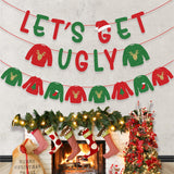 Christmas Party Decorations - Let'S Get Ugly Banner, Sweaters Garland For Ugly Christmas Sweater Party Decorations