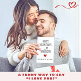 Valentines Day Cards For Him - Valentines Gifts For Him - Funny Anniversary, Birthday, Valentines Day Gifts For Boyfriend, Bf, Husband, Men - Single 5.3''X 8'' Love Folded Card With Red Envelope