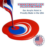 Constructive Playthings Acrylic Paint Set – 12 Vibrant 8 oz Bottles Made in the USA – Thick, Rich Pigment for Rock Painting, Pouring, Fluid Art & Canvas Painting