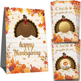 Thanksgiving Scratch Off Cards - 50 Pcs Lucky Draw Game With 8 Winners & 42 Blanks + Sign, Fall Holiday Party Activities, Interactive Decorations And Favors -153