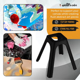 Splashncolor 4 Pack Canvas Stand - For Acrylic Pouring Masters Ready To Pour Acrylic Paint, Riser Up To Medium Canvas For Painting, Pour Painting Stand For Cups And Painting Supplies (Black, 3 Inches)