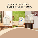 Gender Reveal Voting Board, Wooden Gender Reveal Games Voting Board With Stand, Baby Gender Guessing Game Sign With Boy Or Girl Voting Stickers, He Or She Party Supplies For Baby Shower