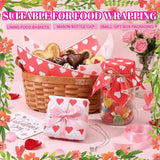 100 Pcs Valentine'S Day Wax Paper Sheets For Food Wrapping 12X12 Inch Deli Paper Sheets Heart Greaseproof Parchment Papers Food Basket Liners For Sandwich Burgers Fries(Red, White,Classic)