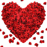 1000Pieces Rose Petals, Artificial Flower Petals Fake Rose Petals For Romantic Night,Wedding,Proposal Anniversary Flower Decorations (Big Red Dot Black)
