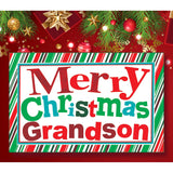 Grandson Christmas Card - Made In Chicago - Large Card Opens To 10" X 7.75" - Ultra Colorful Design - Premium Envelope Included & Shipped In Sturdy Mailer 1002