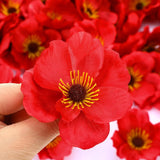 90 Pcs 3.15 Inch Red Poppy Flowers Veterans Day Artificial Poppy Heads Bulk Fake Silk Wicked Party Flowers For Halloween Wicked Trunk Or Treat Decorations Carnival Memorial Day Backdrop Decor