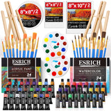 78Pcs Acrylic Paint Set With Wood Easel, Paint Brushes, Canvases, Art Painting Supplies Kit For Kids, Students, Artists And Beginners
