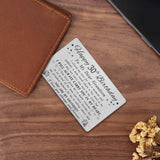 30Th Birthday Card For Grandson - Grandson 30Th Birthday Card - Birthday Gifts For 30 Year Old Grandsons Turning 30 - Personalized Metal Engraved Wallet Cards