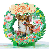 3D Pop Up Mothers Day Card - Happy Mothers Day Corgi Dog Mom Pop Up Gift Greeting Card With Envelope For Best Mom Women Wife Daughter Grandma