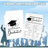 30 Grad Party Games Cards, Simple Style Graduation Trivia Game Cards, Graduation Party Supplies, How Well Do You Know The Graduate, Graduation Party Favors For High School College University,4