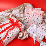 Foil Hearts Wrapping Paper Roll, Sliver Red Heart Mini Roll 17Inx32Ft-Luxury Gift Wrap For Valentine'S Day,Anniversary, Mom'S Mother Birthday, Wedding Party Bridal, Holiday, Christmas
