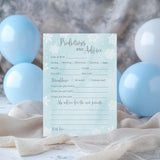 Snowflakes Prediction And Advice Cards - Pack Of 25 - Winter Wonderland Blue Boy Baby Shower Game, Wishes For Mommy & Daddy Message Baby It’S Cold Outside Activity Keepsake Frost Holiday G781-Pdav