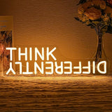 Think Differently Neon Sign LED Wall Light for Classroom Office Study Room Decor