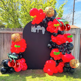 129Pcs Red And Black Cheetah Balloon Arch Kit With Leopard Print Cherry Foil Balloons For Girls Birthday Baby Shower Wedding Valentine'S Day Bachelorette Party Decorations