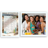 Beach Surf Theme Baby Shower Games — Baby Trivia Game — Pack Of 25, Summer Blue Ocean Surfing, Fun Baby Facts Game Shower Activity, Gender Neutral Couples Shower Co-Ed Shower G940-Trv