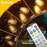 100FT Solar ST38 String Lights Waterproof Remote Timer USB & Solar Powered Patio Lights