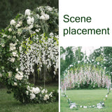 12 Pack Wisteria Hanging Flowers 3.7 Feet Faux Flowers Hanging White Artificial Hanging Flowers Garland Silk Wisteria Vine For Wedding Arch Party Bedroom Backdrop Home Wall Decoration