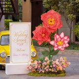 3 Pcs Giant Flowers For Decoration 5.6 Ft Large Waterproof Eva Foam Flower Indoor Outdoor Decor Standing For Wedding Reception Spring Tea Office Home Music Festivals Birthday Photo Booth