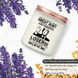 Aunt Gifts From Niece Nephew - Christmas Mothers Day Gift For Aunt - Lavender Scented Candle
