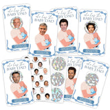 41 Sheet Blue Bow Baby Shower Scratch Off Game, Who Has The Dad-To-Be Scratch Off, 3.5 X 2.1 In Funny Baby Shower Games Ideas For Party Guests - Gender Reveal Party Decor-Mt07