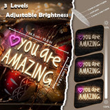 You Are Amazing Pink Neon Sign USB Dimmable LED Wall Decor for Bedroom Bar Party