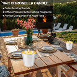 Citronella Candles Outdoor, 2 Pack 32Oz Citronella Candle Set, 3-Wick Metal Bucket, 100-Hour Burn Time Each, Soy Wax Large Outdoor Candles For Patio, Home, Indoor, Deck, Backyard & Camping