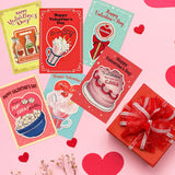 Vintage Valentines Day Cards Retro Dessert Happy Valentine'S Day Greeting Card Bulk With Envelopes For Kids Adults Classroom Gifts Party Favors