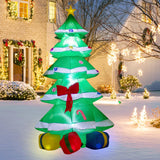 6 Foot Christmas Inflatable Christmas Tree With Gift Box Decoration With Led Lights,Cute Blow Up Christmas Tree Indoor O