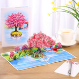 Cherry Blossom Tree Pop Up Cards, 3D Swans Couple Anniversary, Birthday Cards 6"X 8", Gift For Birthday, Wedding, Valentines, Thank You, All Occasion For Women, Wife, Mom, Her, Girlfriend, Daughter