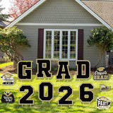 Black Themed 2026 Graduation Decorations Class Of 2026 Set - Congrats Grad Yard Signs, Class Of 2026 Yard Signs, Complete Party Supplies For High School & College Celebrations